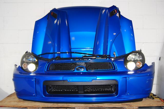 Impreza WRX 2002-2003 Bugeye Version 7 Prodrive Nose Cut, Fenders, Hood with Scoop, Foglight Covers & HID Headlights with Ballasts