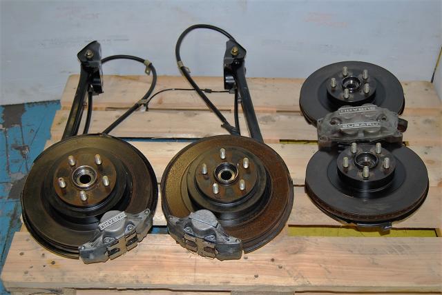 2002-2005 WRX 5x100 4/2 Pot Brake Kit For sale, JDM Complete Calipers, Rotors & Hubs Package