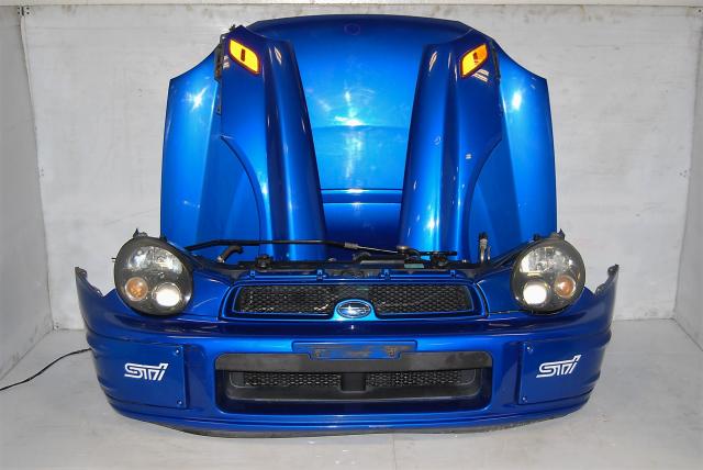JDM WRX STi 2002-2003 Bugeye Version 7 Prodrive Nose Cut, Fenders, Hood with Scoop, Foglight Covers & HID Headlights with Ballasts