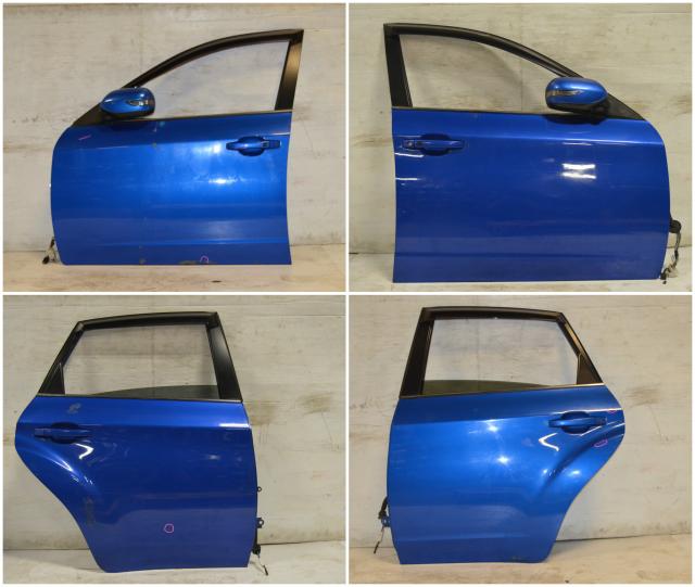 used jdm subaru GR 2012 doors wrx impreza STI SEDAN 2008-2012 wrb world rally blue front & rear , doors cards, windows , sedan