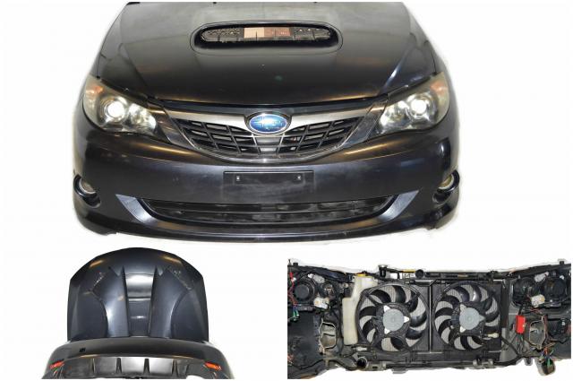 JDM Subaru Impreza WRX 2008-2009 Front End Conversion with Hood, Front and Rear Bumpers , Fenders, Radiator, Rad Support, HID Headlights & Foglights For Sale
