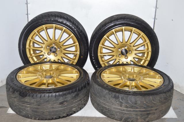 OZ Racing GT-Evo Gold Wheels 17x7 5x100 ET48 w/Kenda Kaiser Tires