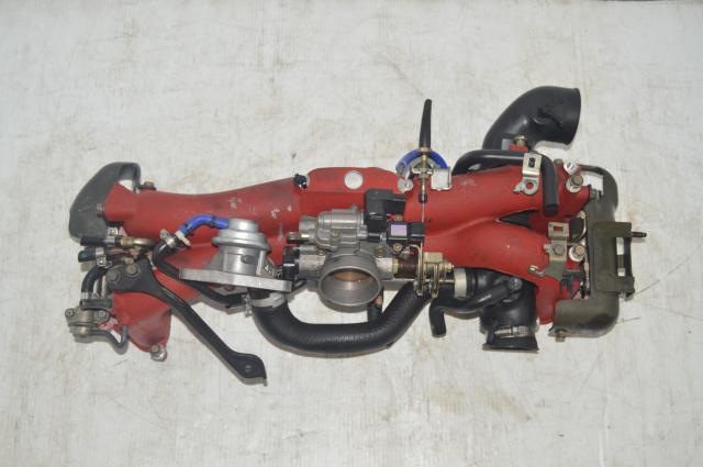 JDM Version 8 Long Runner Red STI Intake Manifold w/Injectors and Fuel Rails