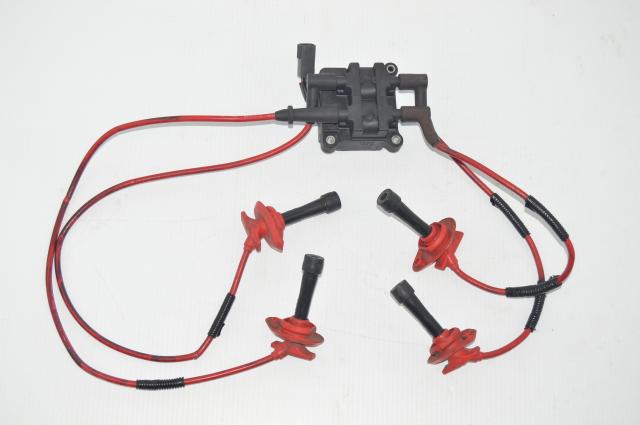 Used Subaru Impreza EJ20 EJ25 JDM Ignition Coil, Plugs and Red Wires