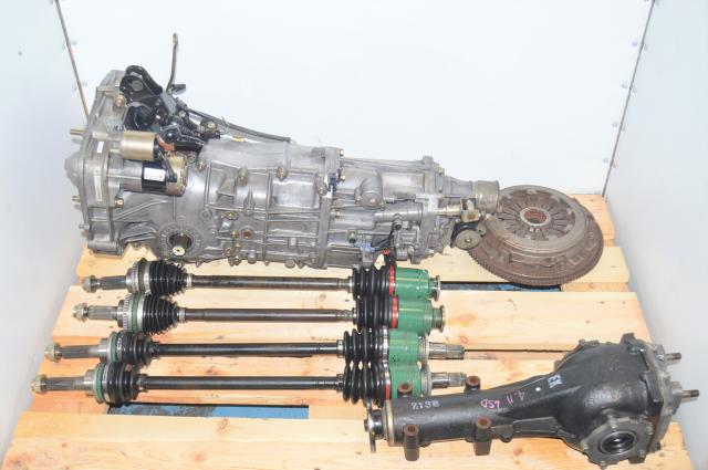 Used Subaru 5 Speed Manual WRX 2002-2005 GD Transmission with Axles, Clutch Assembly & Rear 4.11 LSD R160 Differential