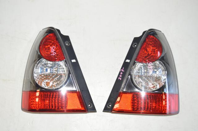 JDM Subaru Forester STI SG9 Rear Black and Red Tail Lights for 2004-2008 Models