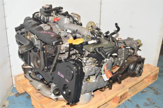 Used Subaru DOHC WRX 2002-2005 EJ205 2.0L AVCS Engine with TD04 Engine & 4.444 5-Speed Transmission with Rear LSD