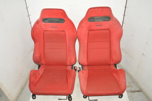 JDM Honda / Acura RECARO Red DC2 Front Left & Right Seats 