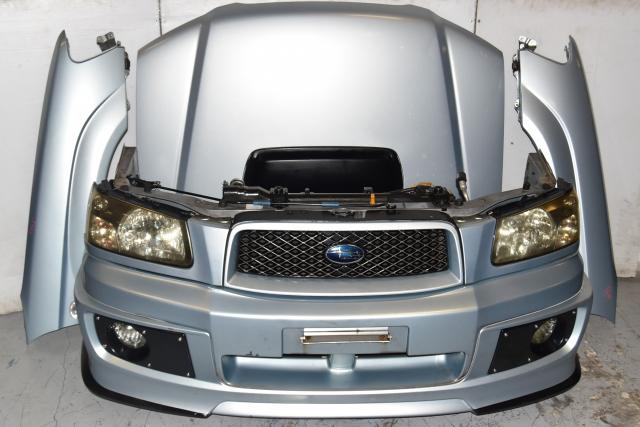 Used JDM SG5 Forester XT 2003-2005 Replacement Nose Cut with Hood, Fenders, Headlights, Foglights, Sideskirts, Rear Bumper & Hatch Spoiler