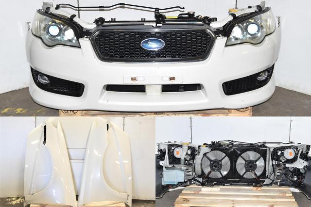 Used JDM Subaru Legacy GT BP5 / BL5 Autobody Front End Conversion with Hood, Rad Support, Bumper Cover, Grille, Fenders & Sideskirts for Sale 05-09