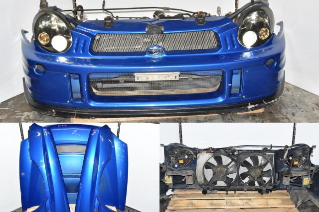 Used JDM Version 7 GDB 2002-2003 Replacement WRB Nose Cut with Fiberglass Prodrive Front Bumper and Fenders, Aftermarket Hood, Sideskirts & Rear Bumper