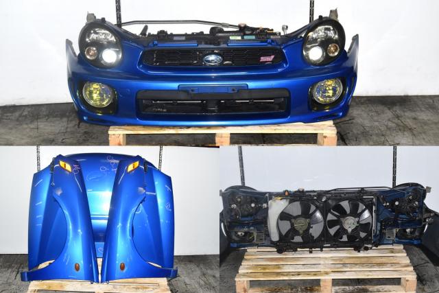 Used JDM GGB STi WRB Front End Autobody Conversion with STi Hood, Fenders & Version 7 2002-2003 Radiator Support