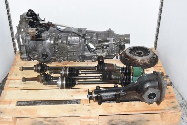 Used JDM WRX 2002-2005 Manual 5-Speed Replacement Transmission with Rear 4.444 Differential, GD Axles, Flywheel & Pressure Plate