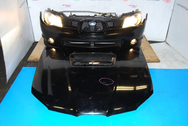 Used Subaru v9 Wagon Front End Conversion, WRX STi Nose Cut with HID Headlights, Hood Scoop, Grill & Foglights