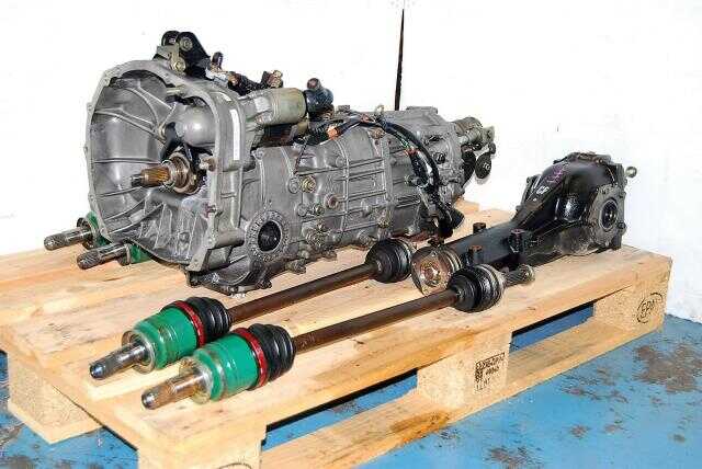 Used WRX 2002-2005 5-Speed Transmission Replacement For Sale, JDM TY755VB3AA 5MT with 4.444 Matching Rear Diff Package