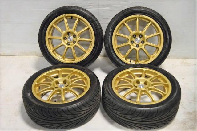 JDM Subaru WRX STi OZ Racing Prodrive 5x100 Wheels with 225/45R17 Tires For Sale