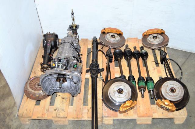 JDM STi 2002-2007 Version 8 TY856WB3KA Complete Transmission Package For Sale with Brembos, Hubs, 6MT Clutch, Driveshaft, Axles & R180 Rear Diff