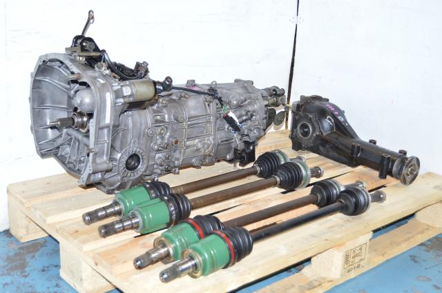 Subaru TY755VB5BA 5MT Replacment Package, JDM TY755VB3AA 5 Speed Manual Transmission with Axles and Matching Rear Differential For Sale