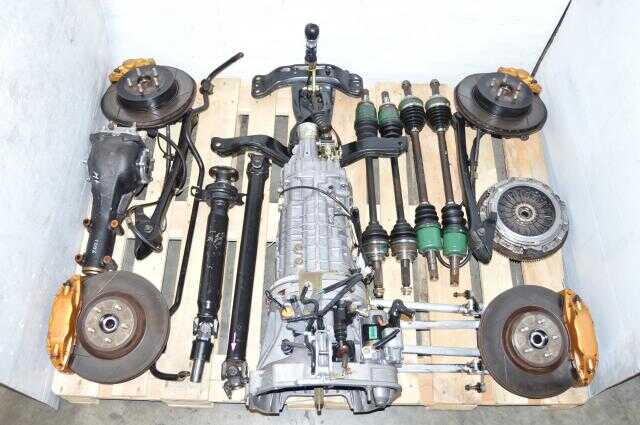 STi Version 9 TY856WB7KA 2002-2007 Complete 6 Speed Swap with R180 3.54 Diff, Aluminum Control Arms, 5x100 Hubs & JDM Axles For Sale