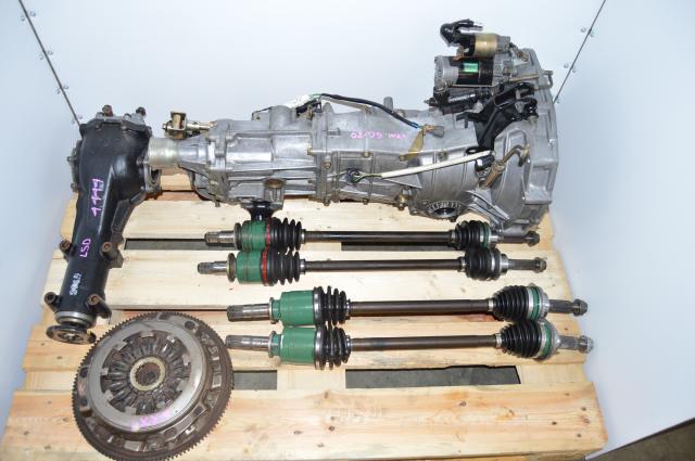 USDM WRX 5 Speed 4.444 Replacement Manual Transmission with 4 Corner Axles & Matching Rear LSD Diff