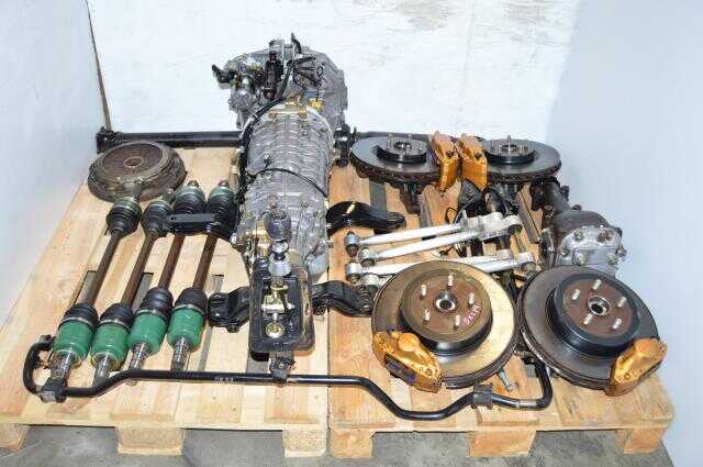 Used Version 8 DCCD JDM TY856WB4KA 6 Speed Transmission Swap with Brembos, Axles, 5x114.3 Hubs, Driveshaft & R180 STi Differential