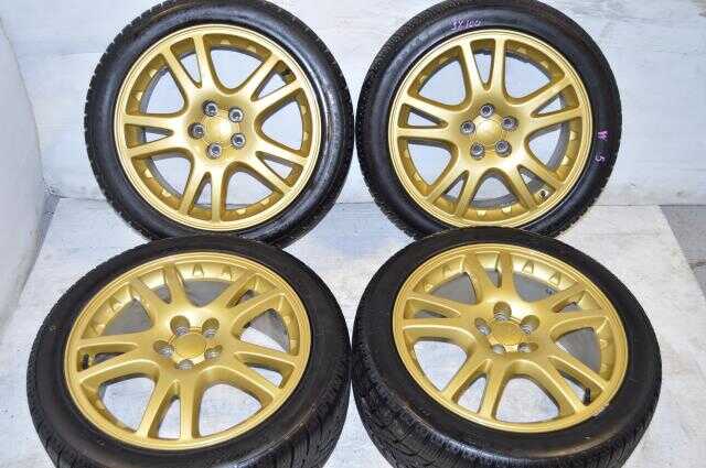 JDM V7 STI MAGS 5X100 17X7.5 OFFSET 53 polar fox pf-1 225/45r17 winter tires