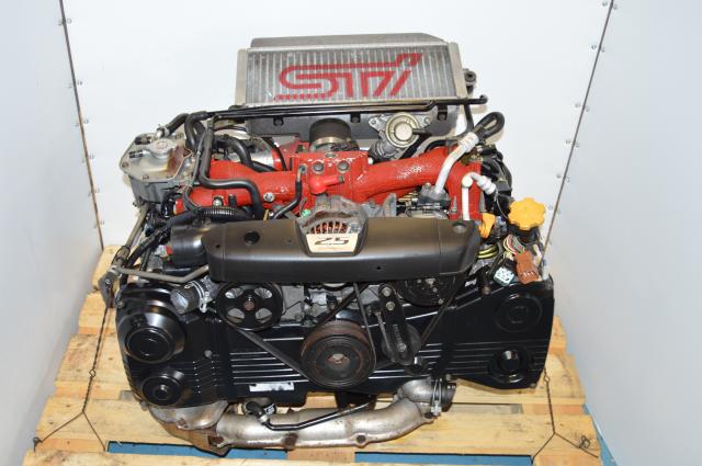 used low-mileage JDM Forester STi EJ255 2.5L DOHC AVCS Engine Package VF41 Turbocharger For Sale (fits WRX 06-07 & STI 05-06-07)