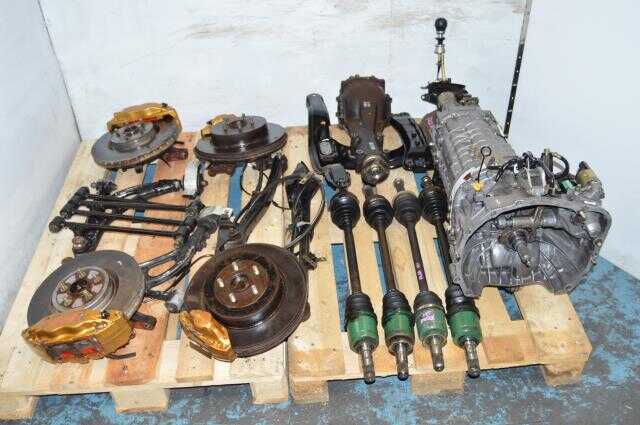 JDM Forester STi TY856WL4CC 6MT Complete Swap with 5x100 Brembos, Axles, 3.9 R180 Differential For Sale (Long gears)