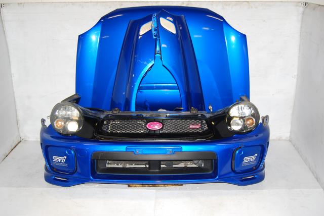 JDM Bugeye Version 7 STi 2002-2003 Front End Body Conversion Kit with HID Headlights, Hood with Scoop, Zero Sports, Fenders with Side Markers & Foglight Covers