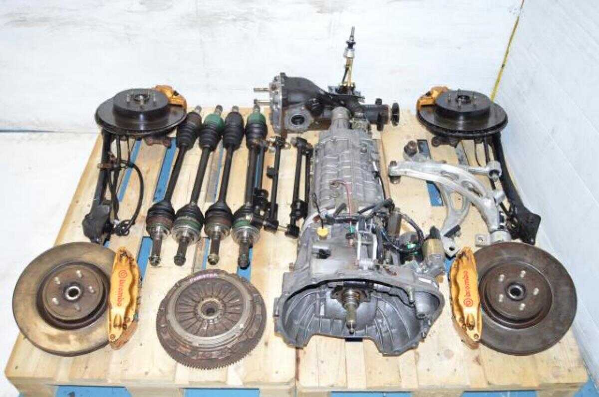 JDM Forester STi 6MT TY856WL4CC Complete Transmission Package ,5x100 Hubs, Brembos, Axles, 3.9 R180 Differential For Sale (Long gears)