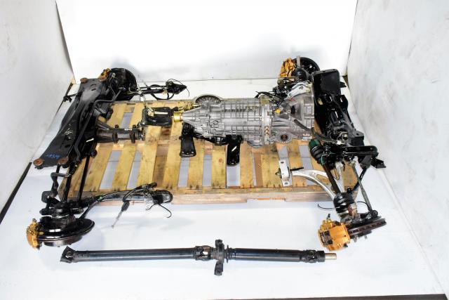JDM STi 2002-2007 TY856WB1CA Version 7 Complete 6-Speed Manual Setup with 4 Corner Axles, Subframes, Driveshaft & Matching 3.9 Rear Differential