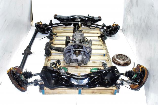 Subaru STi 02-07 Version 7 JDM TY856WB1CA 6MT Kit with Axles, Differential, Crossmember, Driveshaft & 5x100 Hubs For Sale