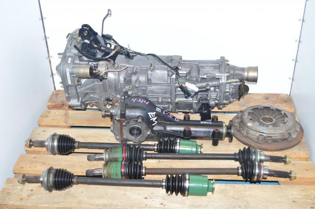 JDM Subaru WRX Forester 5 Speed Manual Transmission Swap with 4 Corner Axles & Matching Rear 4.444 LSD Differential For Sale