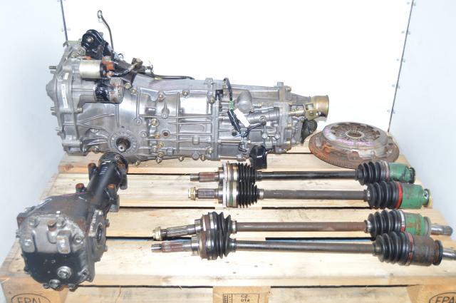 JDM Subaru TY754VBBBA 5-Speed Transmission with 4.11 LSD Rear Diff, Axles & Clutch Assembly
