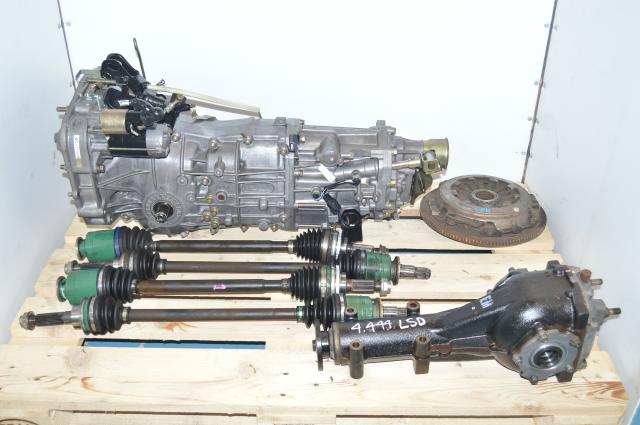 JDM 2002-2005 WRX GDB GDA 5-Speed Manual Transmission, Axles, 4.444 Rear Diff & Flywheel For Sale