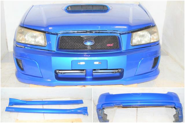 JDM Subaru Forester SG5 STi Front End Conversion with Fenders, Front Bumper, Headlights, Sideskirts & Rear Bumper For Sale