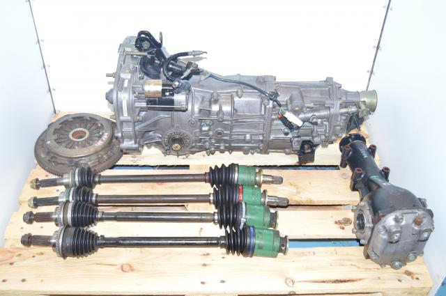 2002-2005 WRX Subaru JDM 5 Speed Manual Transmission Swap with 4 Corner Axles, Flywheel, Pressure Plate and 4.444 Rear Diff