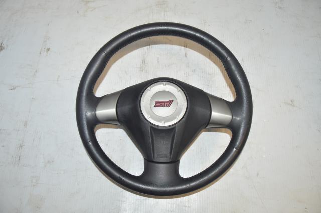 JDM Used Subaru WRX STi GR Silver Steering wheel for 2008-2014 STi