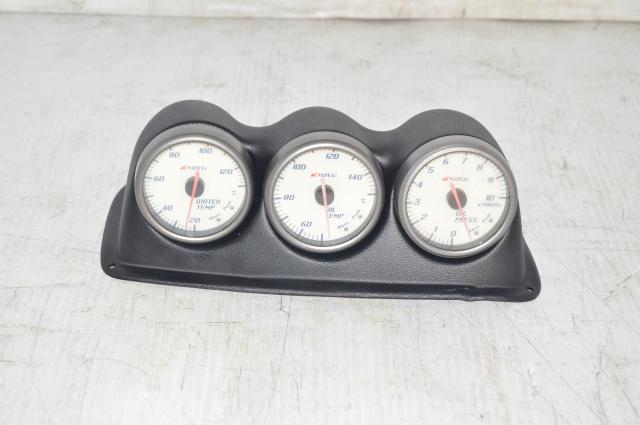 JDM Apexi Gauges and Pod: Oil Temp, Water Temp, Oil Pressure