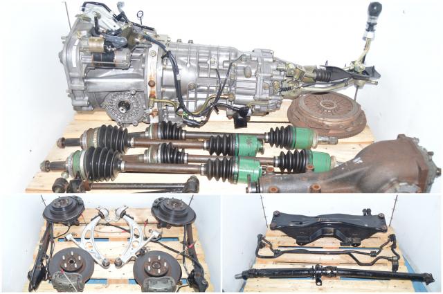 JDM 2002-2007 TY856WB1CA Front LSD Version 7 Transmission Swap with 4 Corner Axles, 5x100 Hubs, Flywheel, Pressure Plate & Rear R180 Differential For Sale