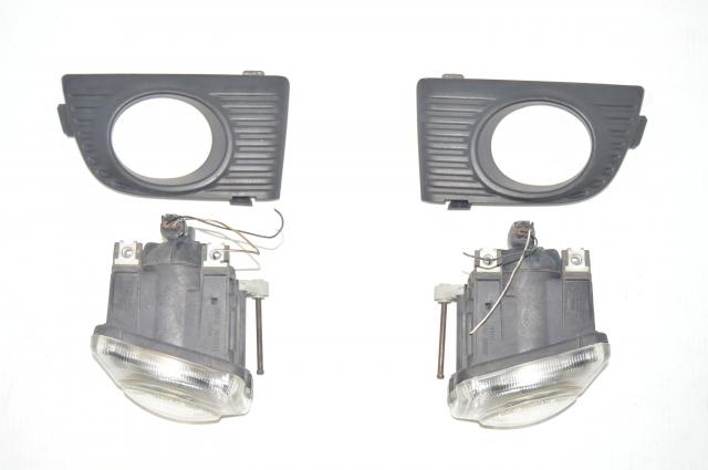 Used Legacy BH5 BE5 Front Left & Right JDM Foglights with Covers - Wagon (Kouki Style)