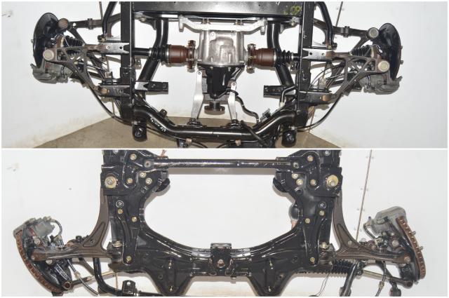 Used JDM Honda S2000 AP1 Front & Rear Subframe with Rear Differential, Hubs, Brakes, Control Arms & Axles for Sale