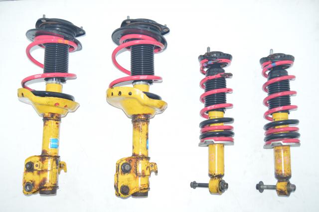 Legacy Outback XT 2004-2009 Bilstein Yellow JDM Suspensions with Pink STi Springs  for Sale