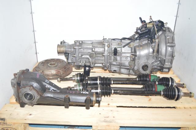 JDM 4.444 Gear Ratio 5-Speed Manual WRX 2002-2005 Subaru Transmission Swap for Sale with Axles, Rear Diff & Clutch Assembly