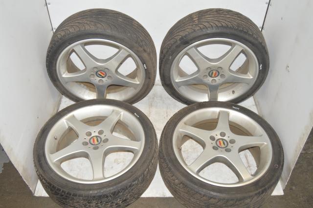 JDM 17x7JJ Universal SPA Progressed Euro Speciality 5x100 Wheels w/Nankang Tires for 2002-2007