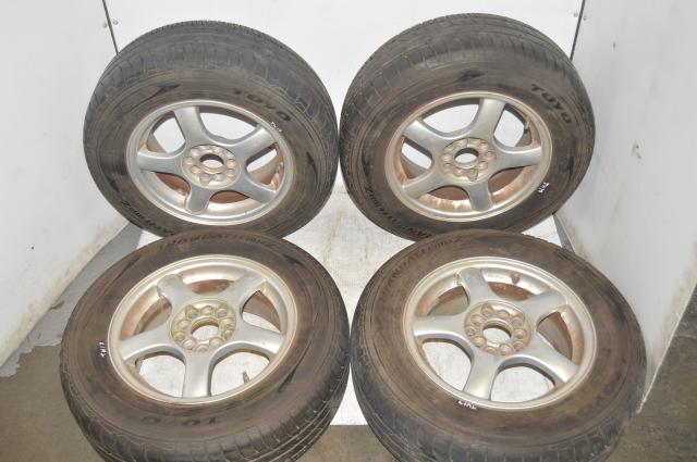 JDM Subaru Impreza 5x100 et48 15x6.5 Wheels w/Toyo Tranpath MPZ Tires