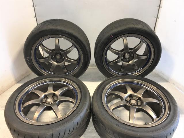 5x100 Weds Sport SA90 17x7.5 et48 Wheels w/Potenza RE01 Tires For Sale
