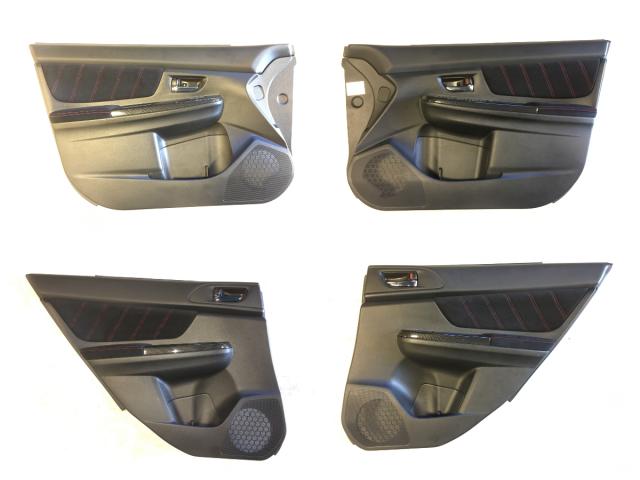 2015+ Subaru WRX STI VA Interior Door Panels in Black Alcantara