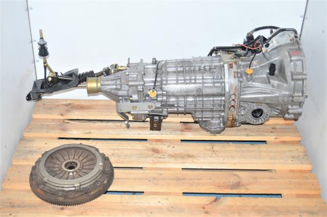 Used Subaru JDM TY856WB7KA Version 9 STi DCCD 6-Speed Transmission for Sale with Used Manual Clutch Assembly