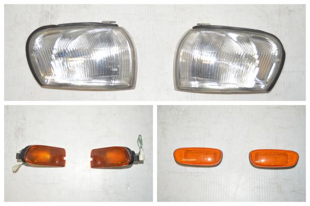 Subaru GC8 WRX & STI Front Lights Package: Side Fender Indicators, Front Corners and Lower Turn Signals